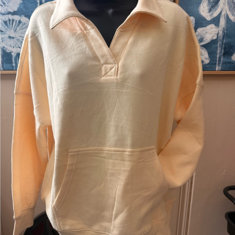 Cream Pullover Sweatshirt